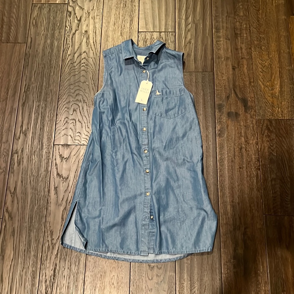 Cute Jack Wills mini Denim Dress. Never worn!